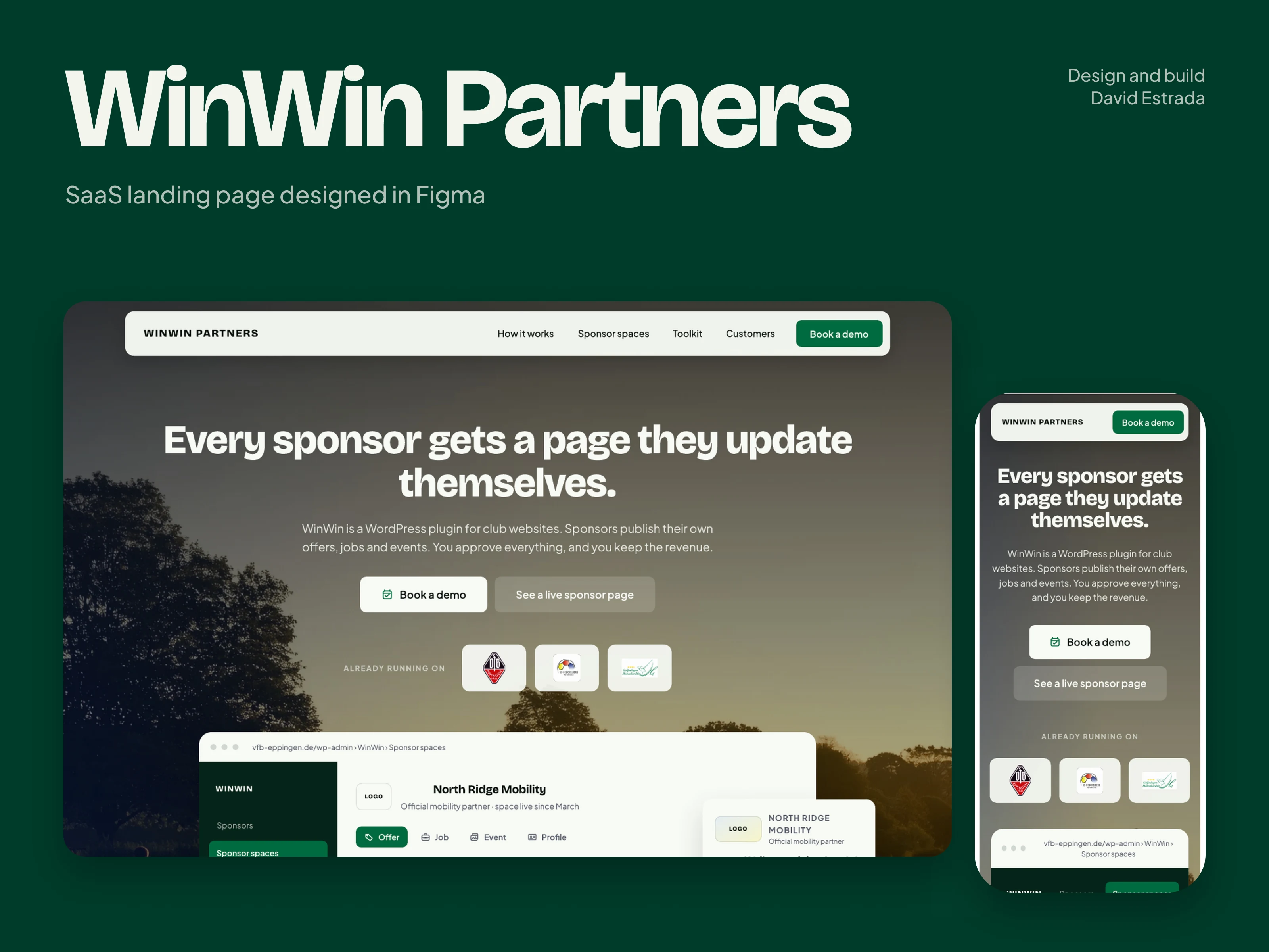 Cover poster for WinWin Partners: the site on desktop and on a phone