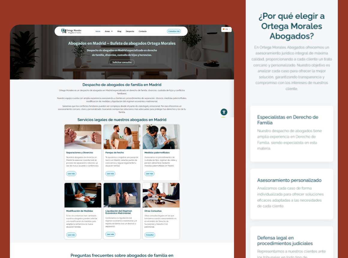 Ortega Morales Abogados Screenshots